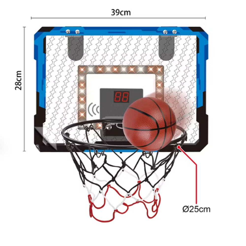 Баскетбольне кільце з електронним табло та м'ячем / Підвісне кільце баскетбольне / Дитячий набір для гри в баскетбол