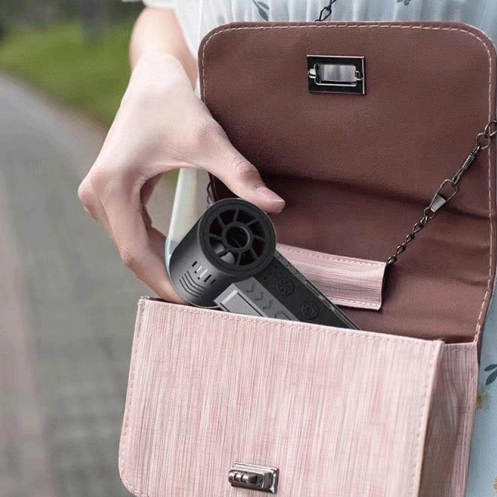 Портативний турбовентилятор 5000мАч, від USB, ZY7400-SE/PRO / Турбофен / Міні турбо вентилятор