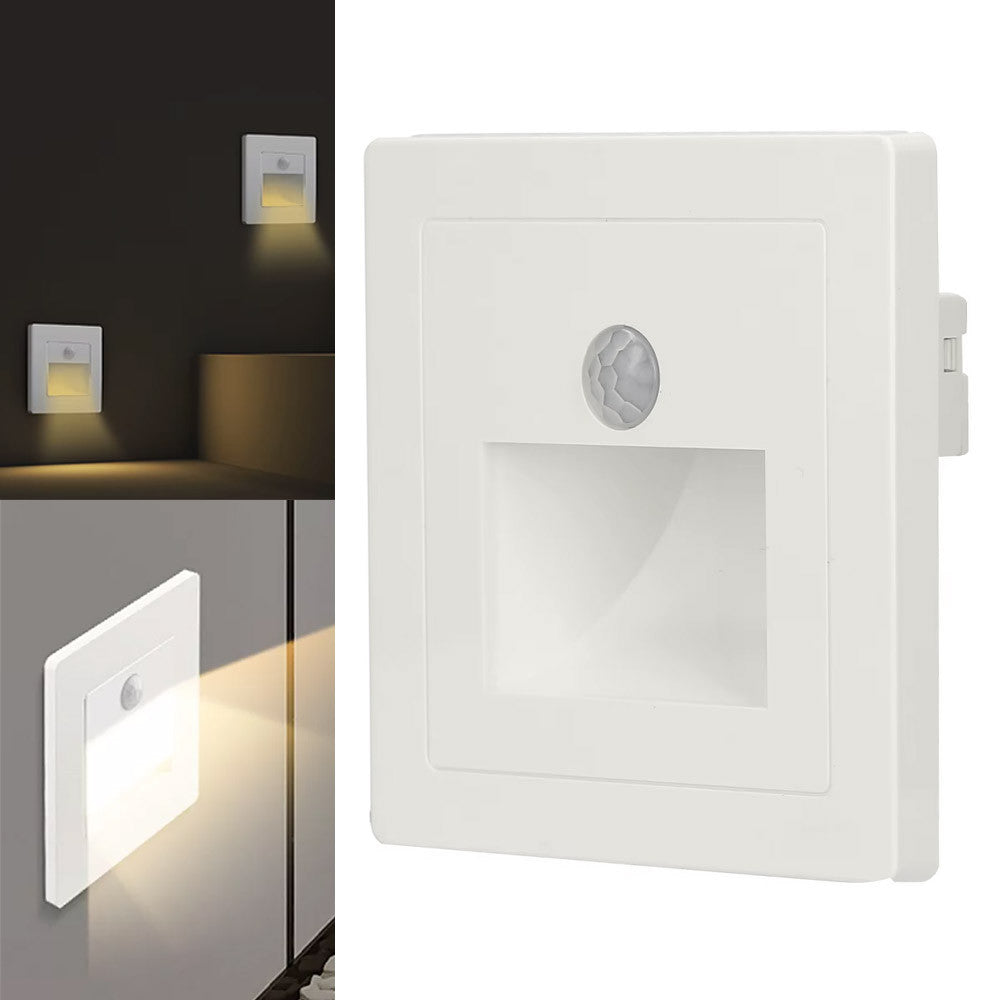 Вбудований світильник з датчиком руху, від мережі, HA-109 / Підсвітка сходів / Світильник для сходів