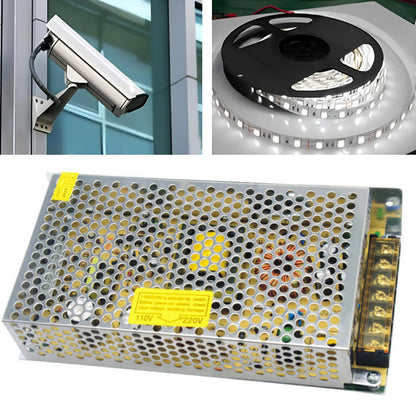 Імпульсний блок живлення 24В, 10A, 240Вт, металевий корпус / Мережевий блок живлення для світлодіодної стрічки