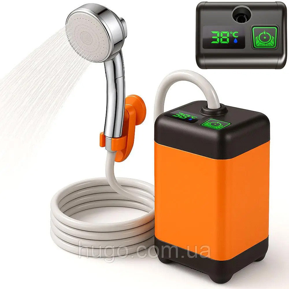 Портативний душ із акумулятором 4800 мАг, MY-880 / Мобільний душ для кемпінгу / Душ із цифровим індикатором