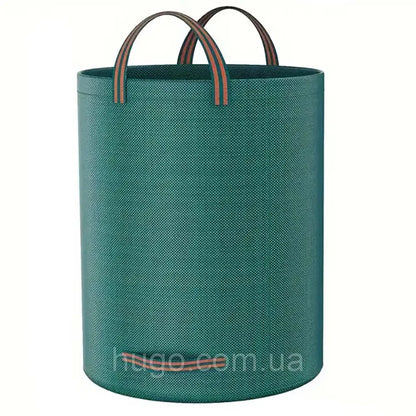 Садовий мішок 900л c ручками / Складний кошик садовий / Садова сумка для сміття / Садовий мішок-сумка