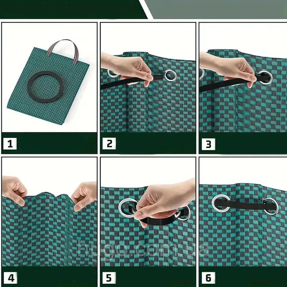 Садовий мішок 900л c ручками / Складний кошик садовий / Садова сумка для сміття / Садовий мішок-сумка