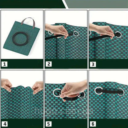 Садовий мішок 900л c ручками / Складний кошик садовий / Садова сумка для сміття / Садовий мішок-сумка