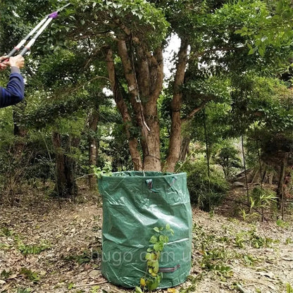 Садовий мішок 900л c ручками / Складний кошик садовий / Садова сумка для сміття / Садовий мішок-сумка