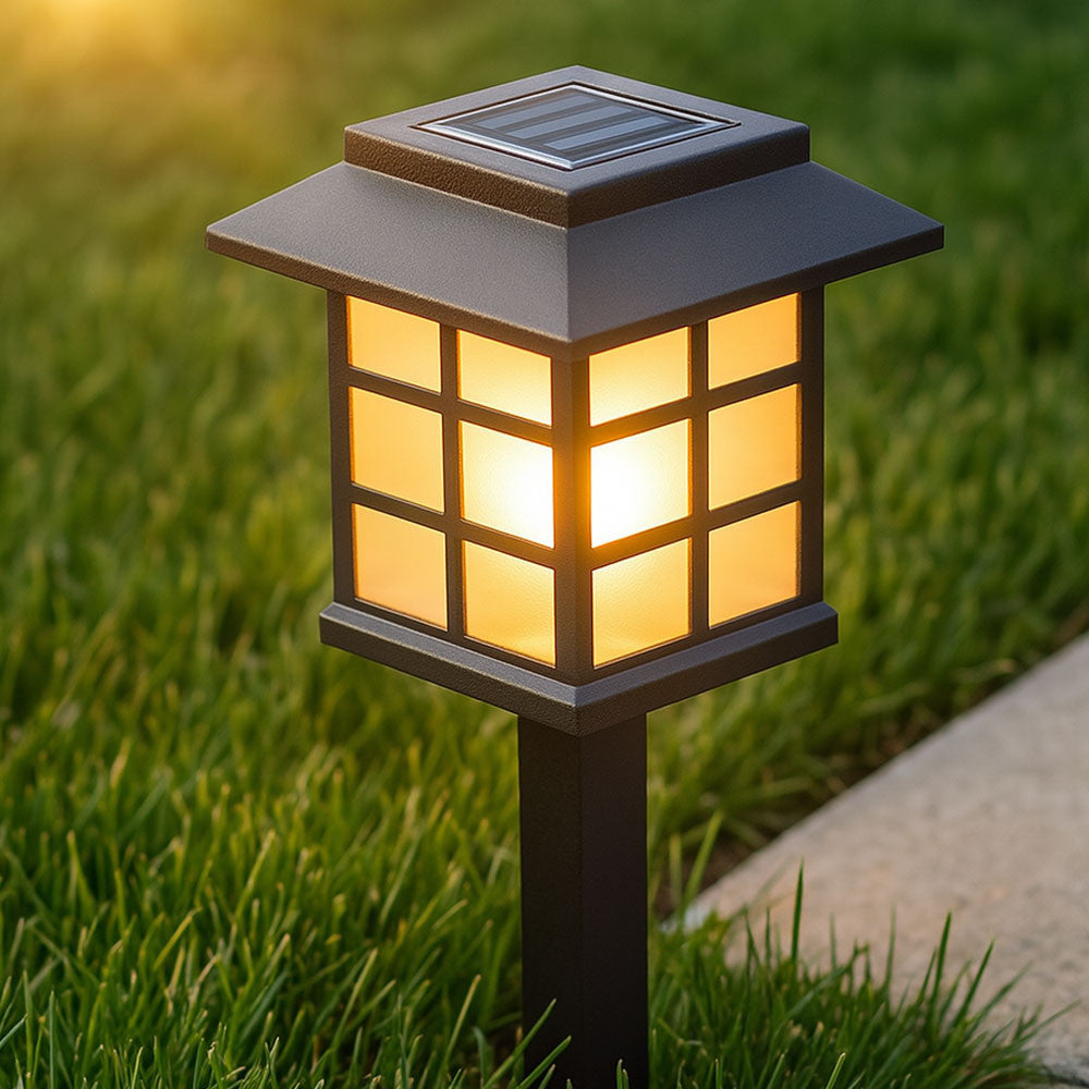 1 шт Ліхтар для саду на сонячній батареї 38 см, Тепле біле світіння / Вуличний ліхтар / Світильник садовий