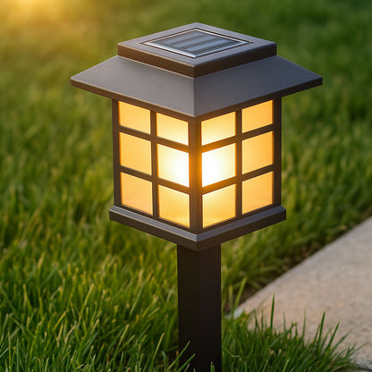 1 шт Ліхтар для саду на сонячній батареї 38 см, Тепле біле світіння / Вуличний ліхтар / Світильник садовий