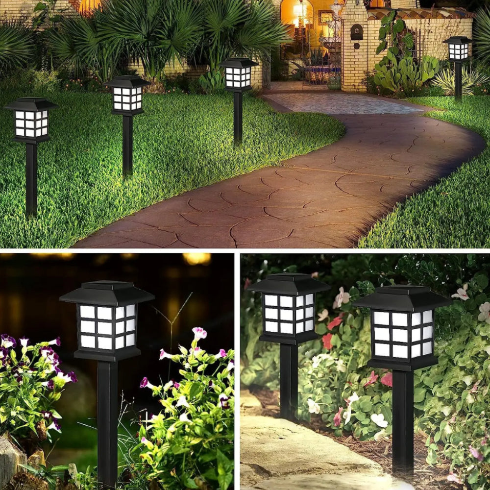 1 шт Ліхтар для саду на сонячній батареї 38 см, Тепле біле світіння / Вуличний ліхтар / Світильник садовий