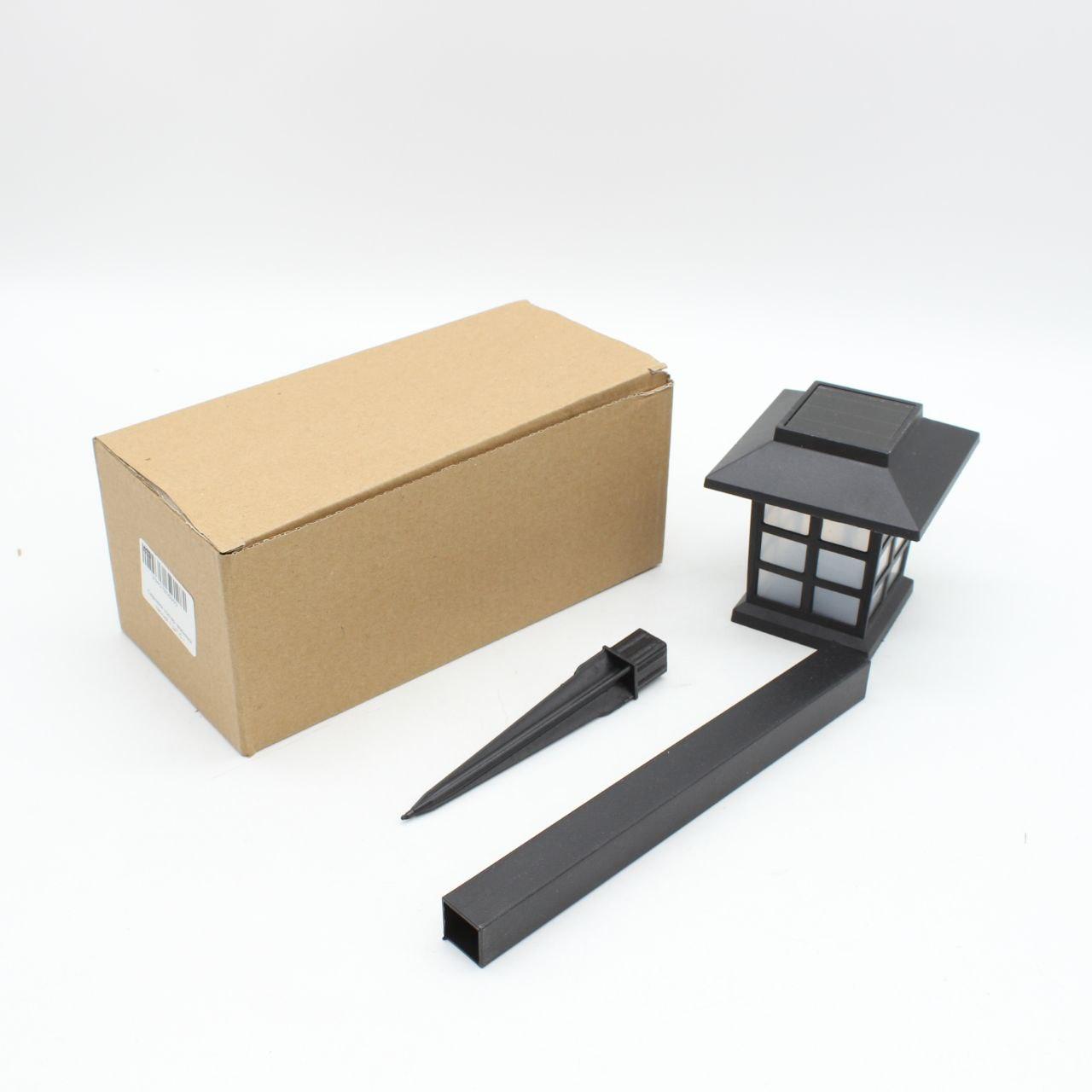 1 шт Ліхтар для саду на сонячній батареї 38 см, Тепле біле світіння / Вуличний ліхтар / Світильник садовий