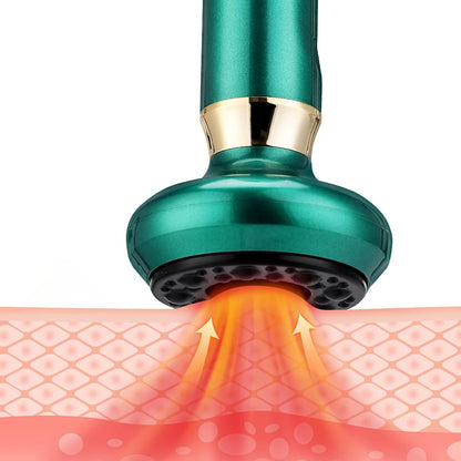 Вакуумний масажер акумуляторний, 6 режимів, Зелений / Ручний масажер для тіла від целюліту