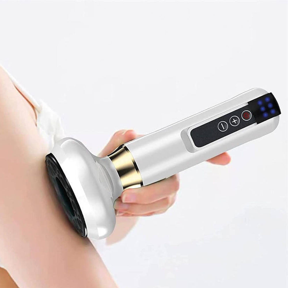 Вакуумний масажер акумуляторний, 6 режимів, Білий / Ручний масажер для тіла від целюліту