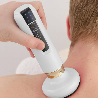 Вакуумний масажер акумуляторний, 6 режимів, Білий / Ручний масажер для тіла від целюліту