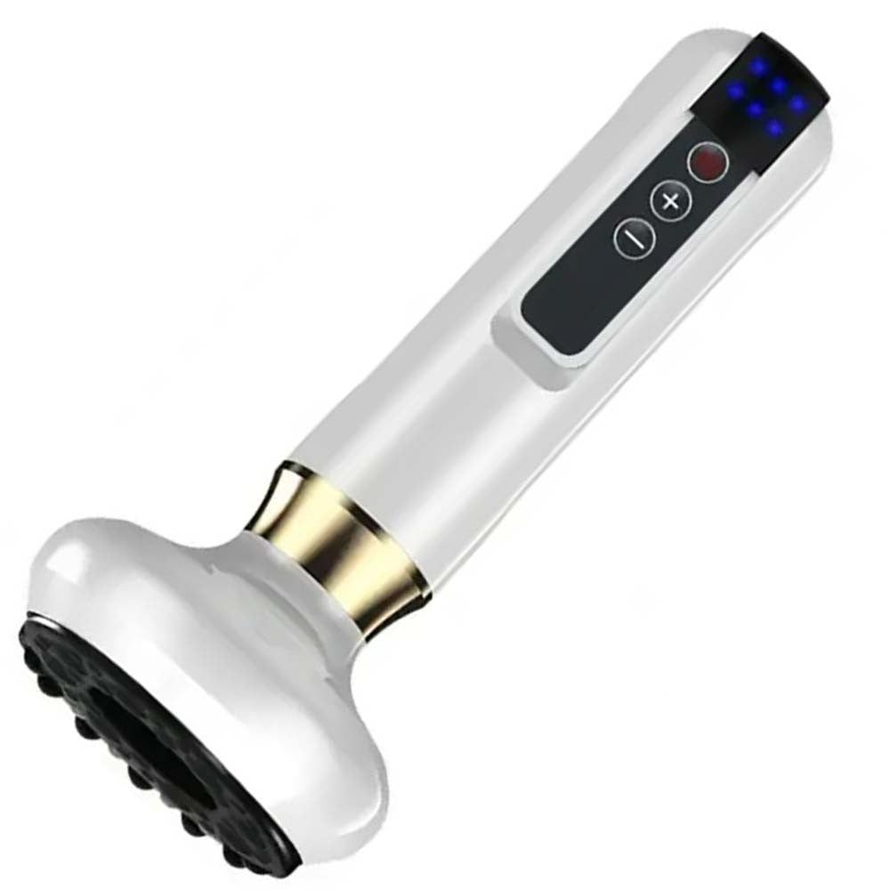 Вакуумний масажер акумуляторний, 6 режимів, Білий / Ручний масажер для тіла від целюліту