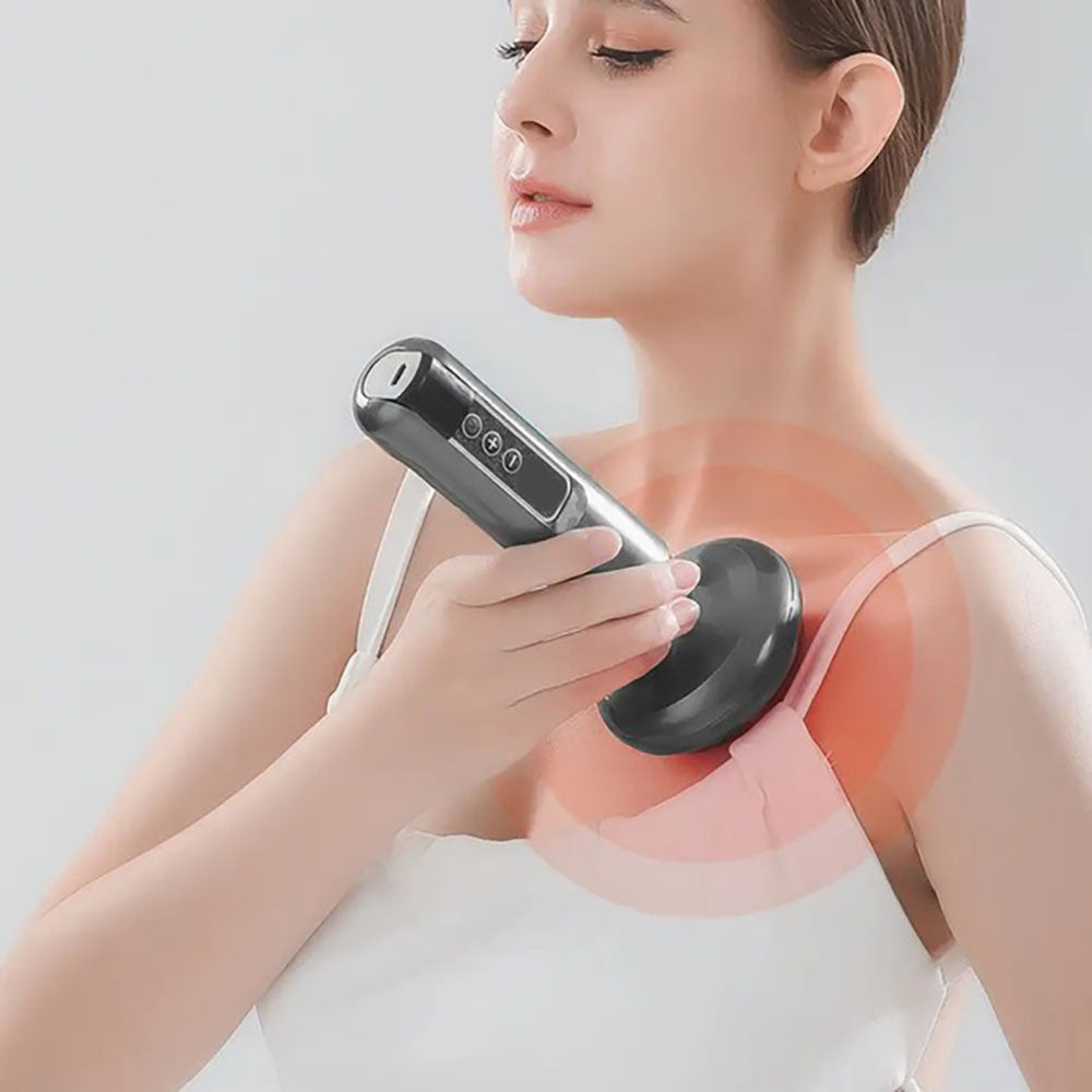 Вакуумний масажер акумуляторний, 6 режимів, Сірий / Ручний масажер для тіла від целюліту