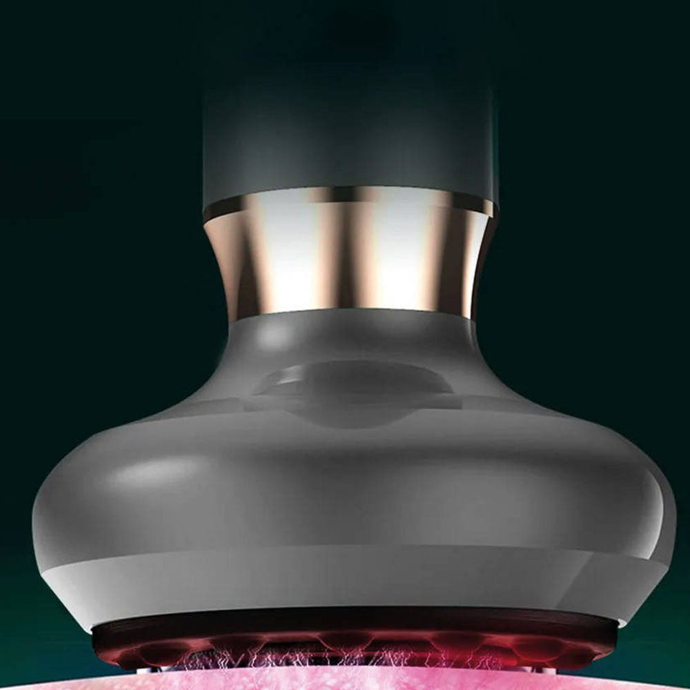 Вакуумний масажер акумуляторний, 6 режимів, Сірий / Ручний масажер для тіла від целюліту