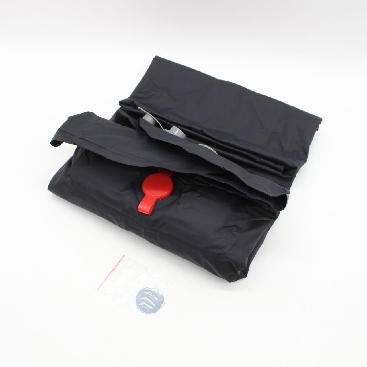 Надувний каремат з подушкою та вбудованим насосом, 225х70см, Чорний / Туристичний каремат / Надувний килимок