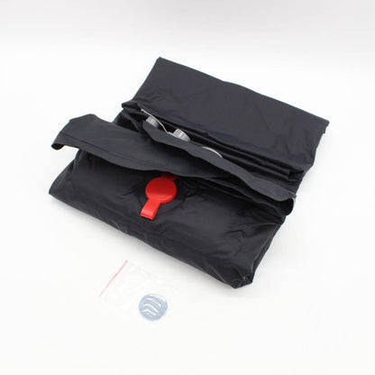 Надувний каремат з подушкою та вбудованим насосом, 225х70см, Чорний / Туристичний каремат / Надувний килимок