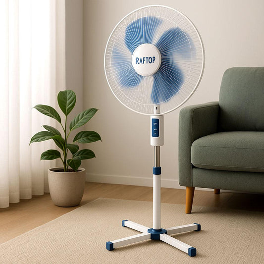 Вентилятор підлоговий 40Вт, 3 швидкості, Білий / Побутовий вентилятор / Вентилятор для дому / Кімнатний вентилятор