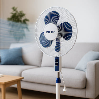 Вентилятор підлоговий 40Вт, 3 швидкості, Білий / Побутовий вентилятор / Вентилятор для дому / Кімнатний вентилятор