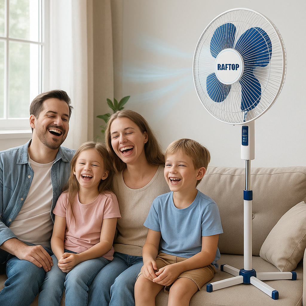 Вентилятор підлоговий 40Вт, 3 швидкості, Білий / Побутовий вентилятор / Вентилятор для дому / Кімнатний вентилятор