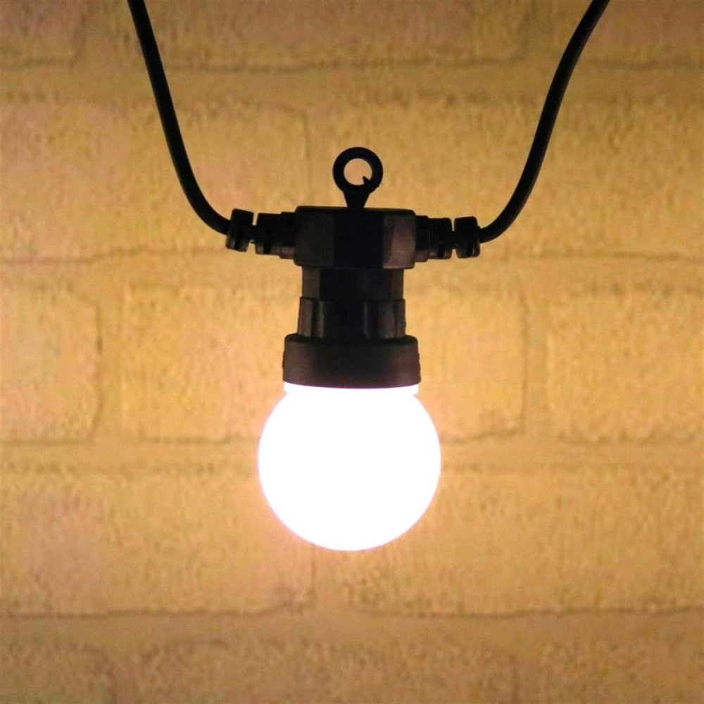 Вулична гірлянда Лампочки 10 шт, 5м, теплий білий + конектор / LED гірлянда водонепроникна