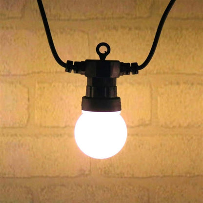 Вулична гірлянда Лампочки 10 шт, 5м, теплий білий + конектор / LED гірлянда водонепроникна