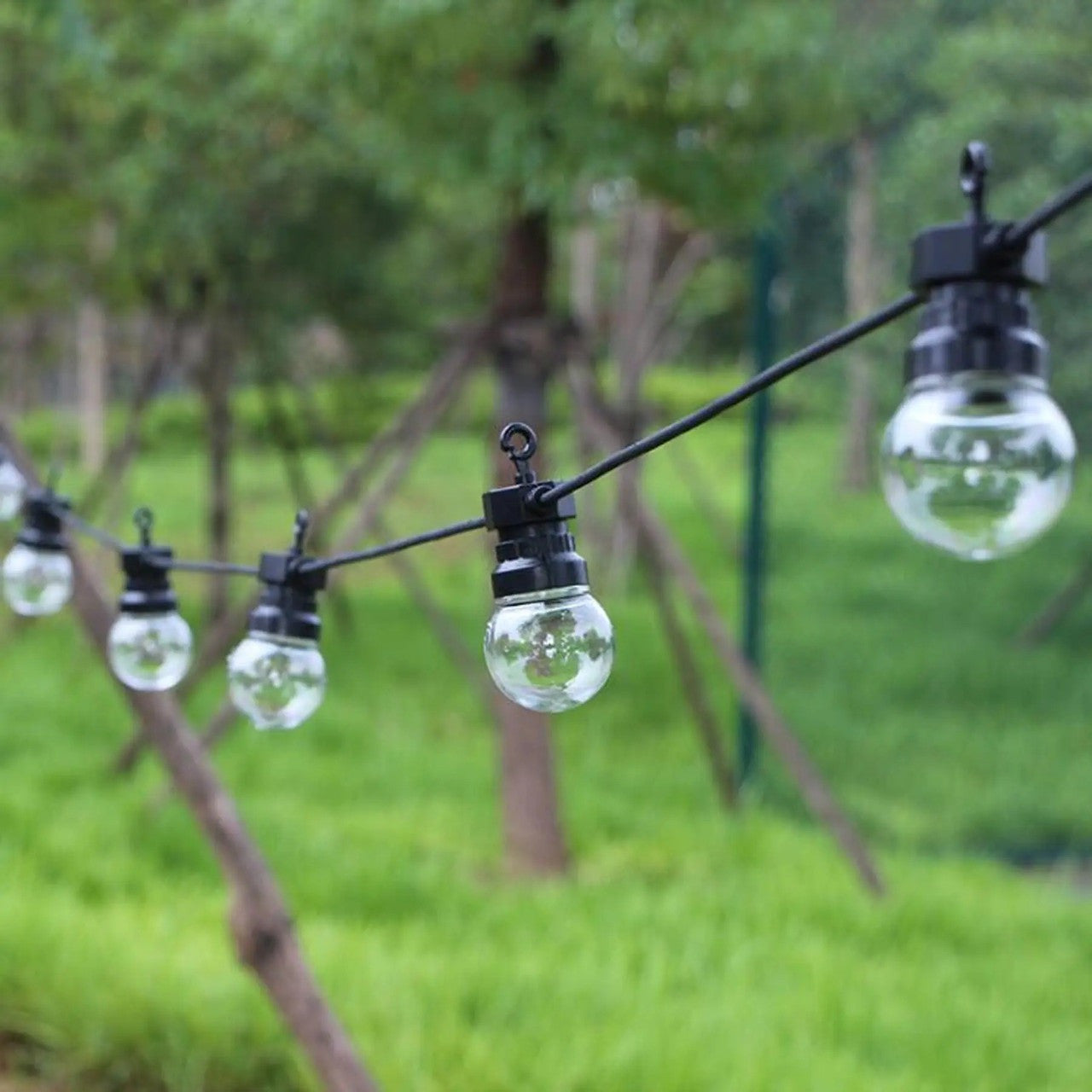 Вулична гірлянда Лампочки 10 шт, 5м, теплий білий + конектор / LED гірлянда водонепроникна