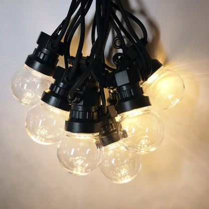 Вулична гірлянда Лампочки 10 шт, 5м, теплий білий + конектор / LED гірлянда водонепроникна