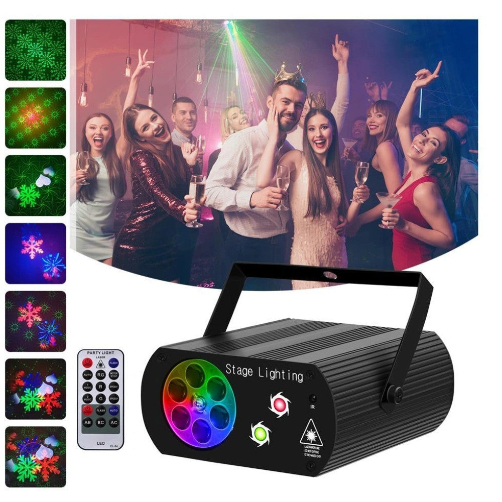 Лазерний проектор для дискотек з пультом дистанційного керування / Диско лазер / Лазерна установка для вечірок