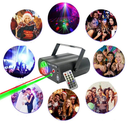 Лазерний проектор для дискотек з пультом дистанційного керування / Диско лазер / Лазерна установка для вечірок