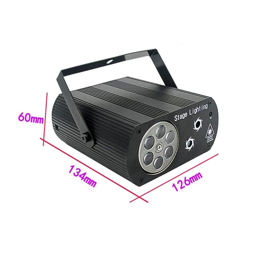 Лазерний проектор для дискотек з пультом дистанційного керування / Диско лазер / Лазерна установка для вечірок