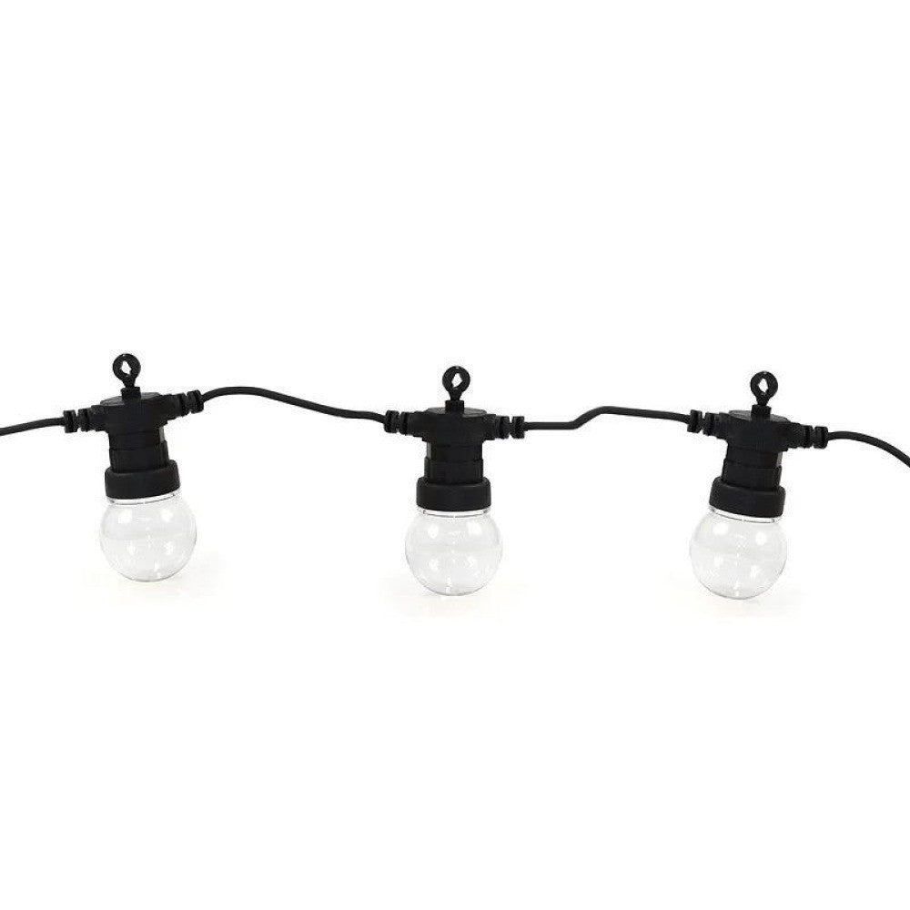 Гірлянда Лампочки 20шт від мережі 20м для вулиці, Xmas + з'єднувач, Теплий білий / Водонепроникна гірлянда