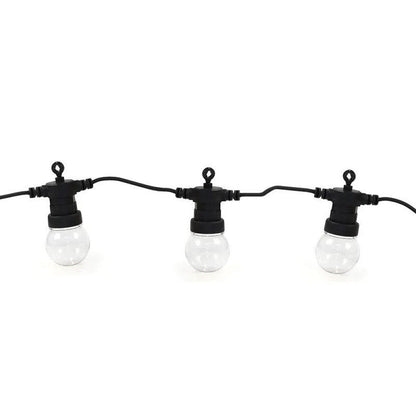 Гірлянда Лампочки 20шт від мережі 20м для вулиці, Xmas + з'єднувач, Теплий білий / Водонепроникна гірлянда