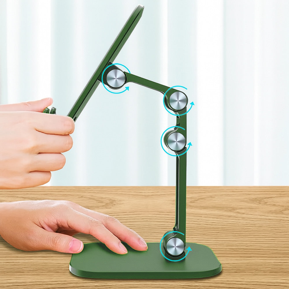 Настільний тримач для телефону 4-13", S002, Зелений / Підставка для телефону /Складна підставка під телефон