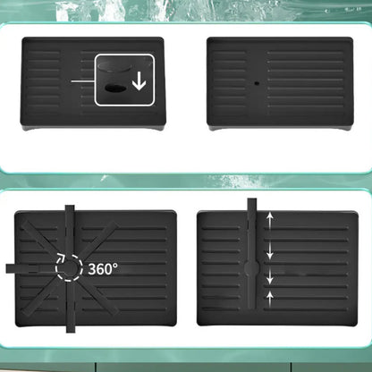 Двоярусна сушка для посуду 42x25x39 см, A19, Чорний / Настільна сушарка для посуду / Органайзер для посуду