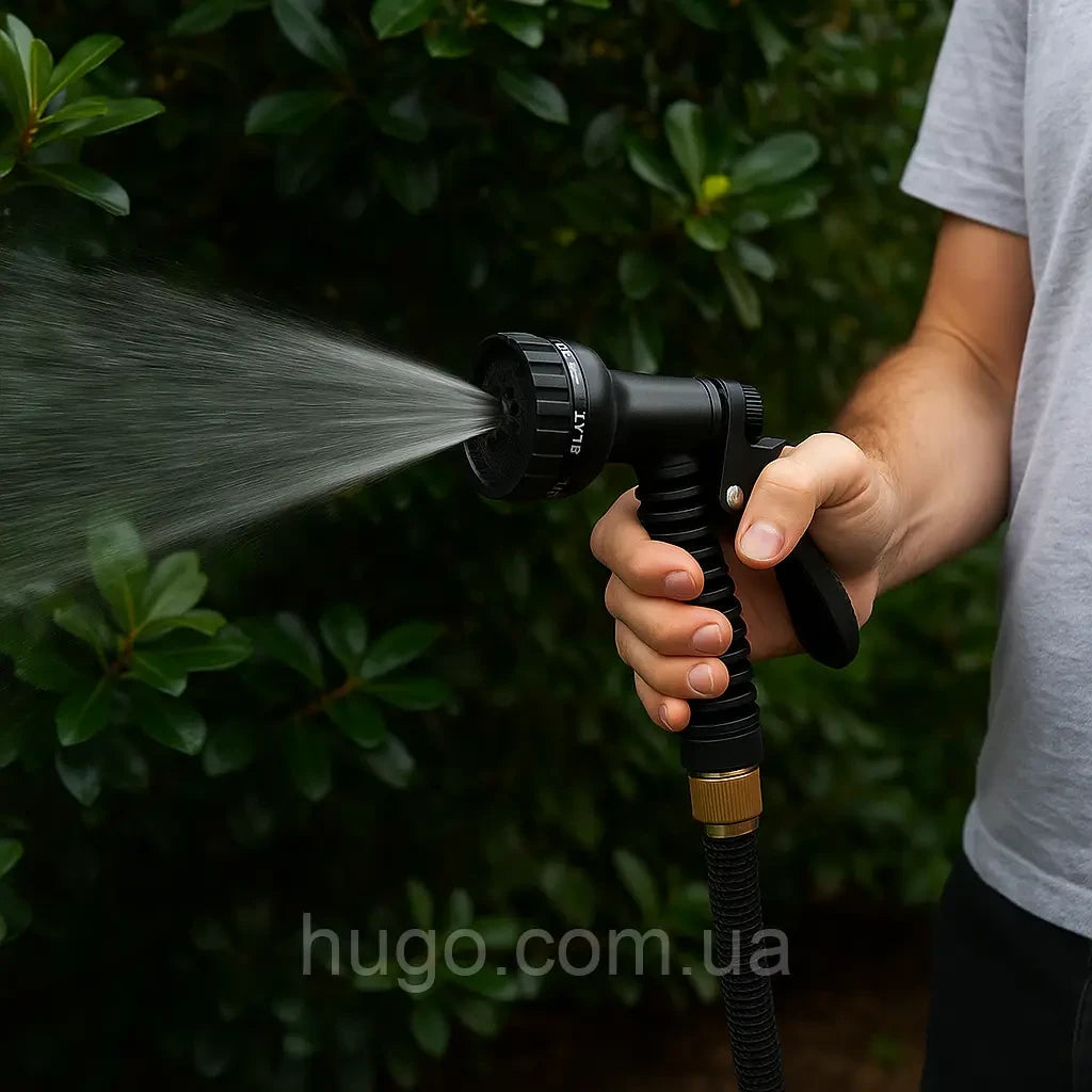 Гнучкий шланг високого тиску для поливу 100м / Шланг садовий / Шланг поливальний