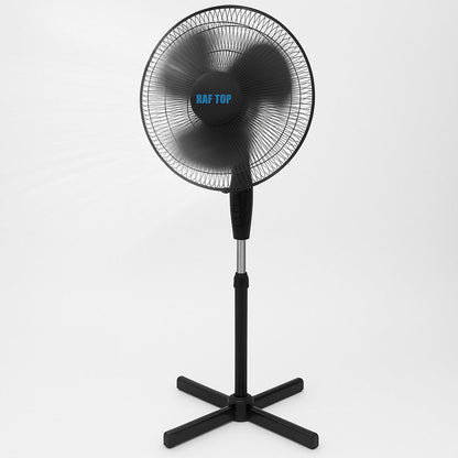 Вентилятор підлоговий 40Вт, 3 швидкості, Чорний / Побутовий вентилятор / Вентилятор для дому / Кімнатний вентилятор