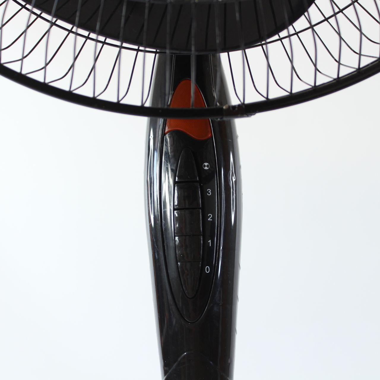 Вентилятор підлоговий 40Вт, 3 швидкості, Чорний / Побутовий вентилятор / Вентилятор для дому / Кімнатний вентилятор