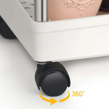 Етажерка на коліщатках 3 яруси HB-27, 60х37,5х13см / Етажерка у ванну / Полиця на колесах / Етажерка на кухню