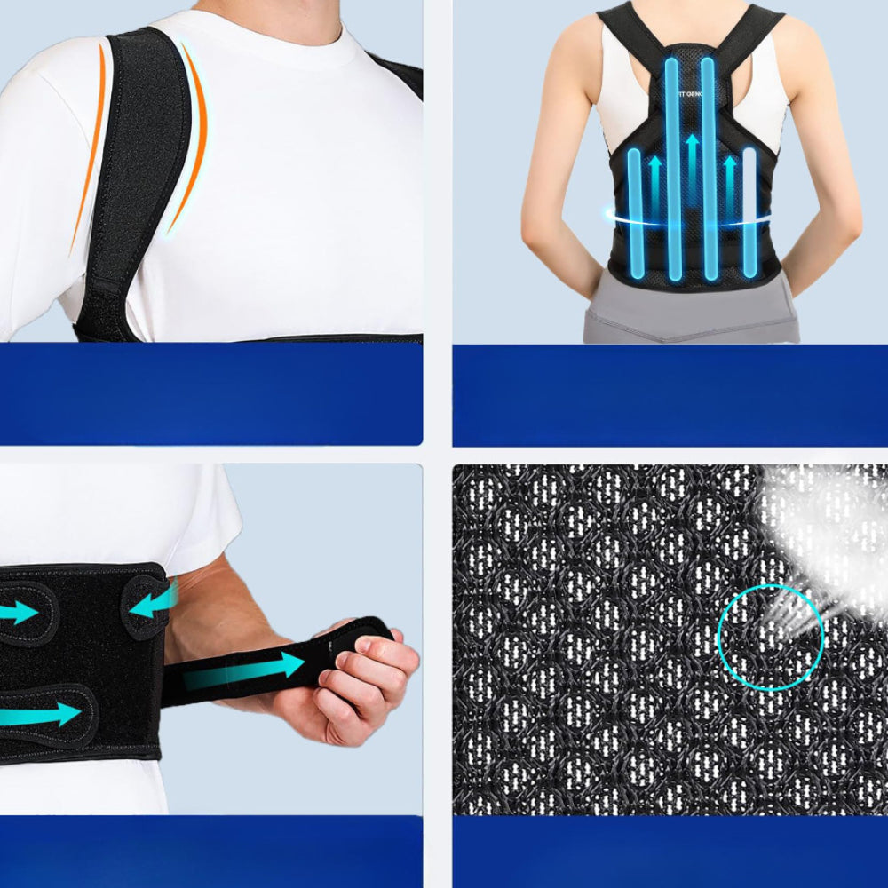 Коректор постави спини GT0028 "Ідеальна постава" / Еластичний корсет / Ортопедичний бандаж для спини для постави / Корсет для