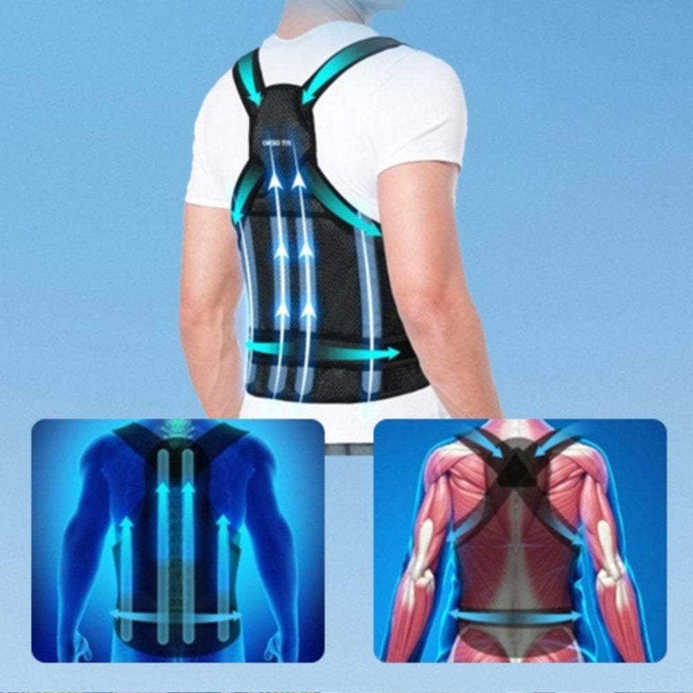 Коректор постави спини GT0028 "Ідеальна постава" / Еластичний корсет / Ортопедичний бандаж для спини для постави / Корсет для