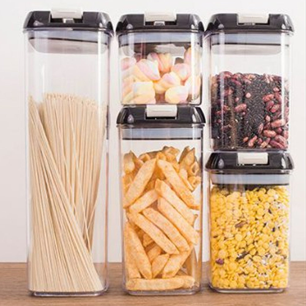 Набір ємностей для зберігання сипучих продуктів 5шт / Контейнер для сипучих продуктів / Баночки для круп / Контейнери для круп