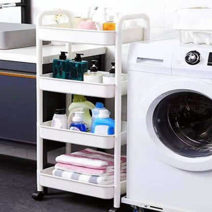 Стелаж пересувний 4-х ярусний GT-248 / Пересувний стелаж для ванної / Етажерка для кухні / Полиця на колесах