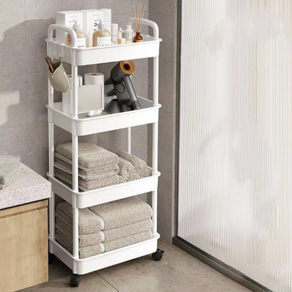 Стелаж пересувний 4-х ярусний GT-248 / Пересувний стелаж для ванної / Етажерка для кухні / Полиця на колесах