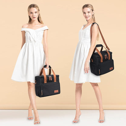 Термосумка для пікніка DF-02 Чорна / Сумка холодильник / Холодильник сумка / Туристична термосумка