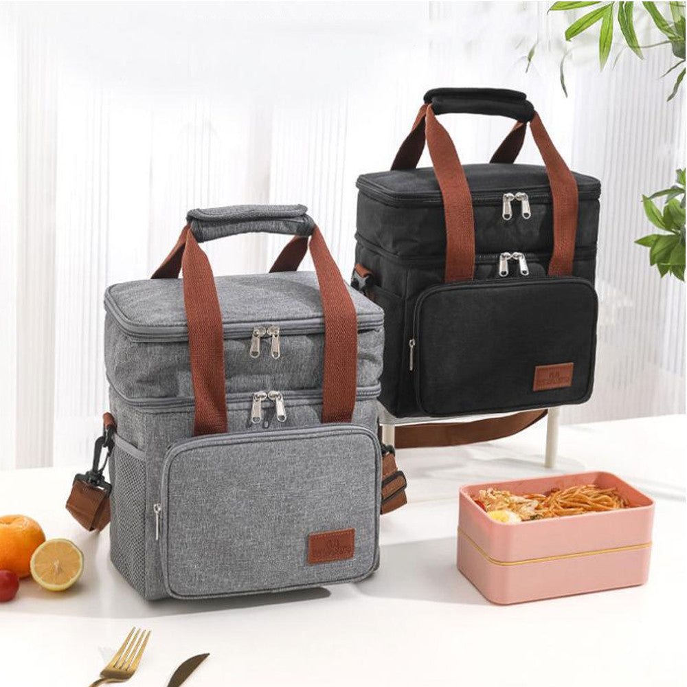 Термосумка для пікніка DF-02 Чорна / Сумка холодильник / Холодильник сумка / Туристична термосумка