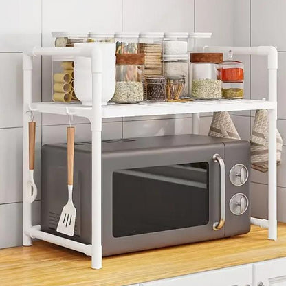Підставка для мікрохвильової печі одноярусна 51х27х50.5см, Біла / Полиця на кухню / Полиця для мікрохвильової печі