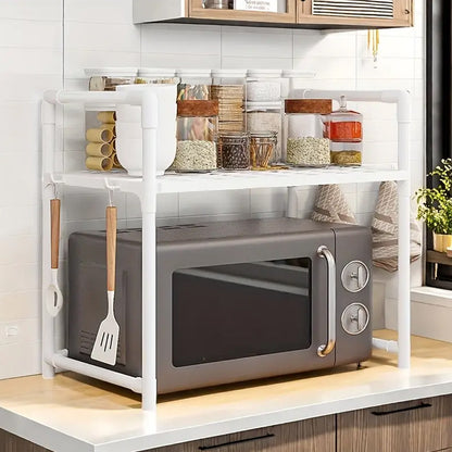 Підставка для мікрохвильової печі одноярусна 51х27х50.5см, Біла / Полиця на кухню / Полиця для мікрохвильової печі