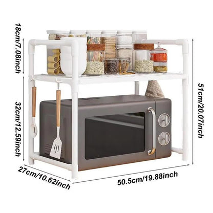 Підставка для мікрохвильової печі одноярусна 51х27х50.5см, Біла / Полиця на кухню / Полиця для мікрохвильової печі