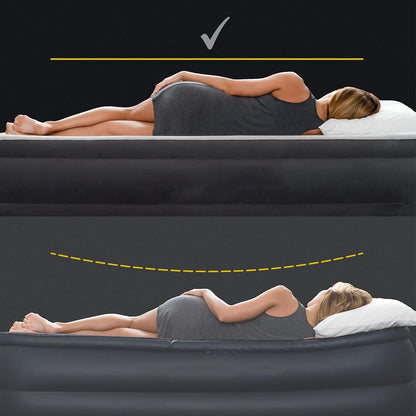 Надувний матрац Intex Classic Downy, двомісний, 203х152х25 см / Надувний матрац для сну